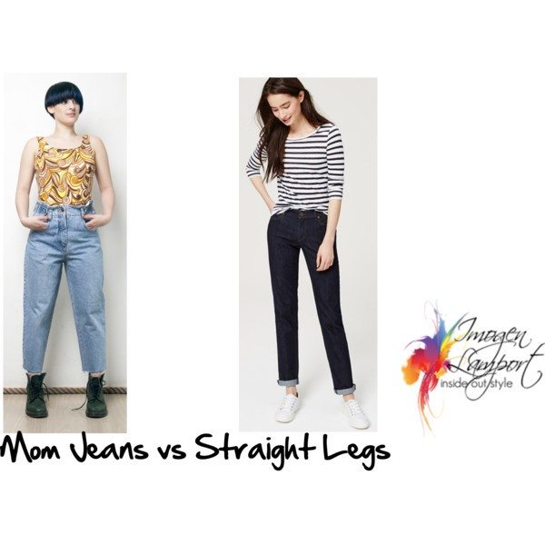 mom jeans vs straight leg jeans