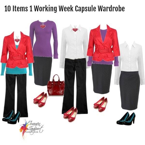 Wardrobe Capsule - 10 items - 1 working week of outfits