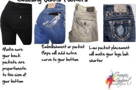 choosing jeans pockets to flatter your butt