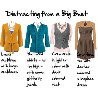 flattering tops for large bust