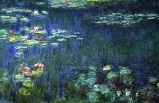 Here we have a Monet that is mostly deep in value