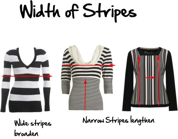 vertical stripes slimming effect