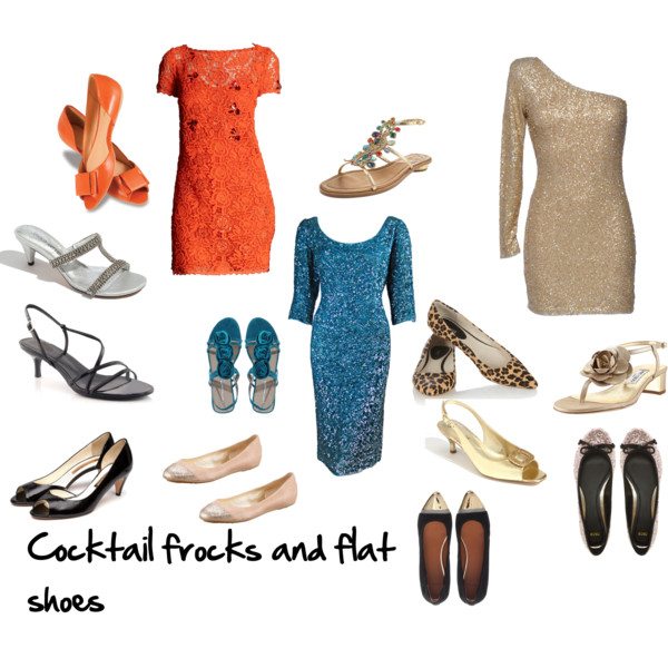 How to choose flat shoes to go with cocktail dresses