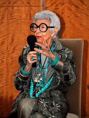 Iris Apfel Accessorises boldly with heroes