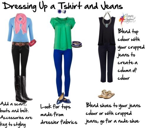 Dressing up a Tshirt and jeans