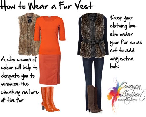 How to wear a fur clearance vest