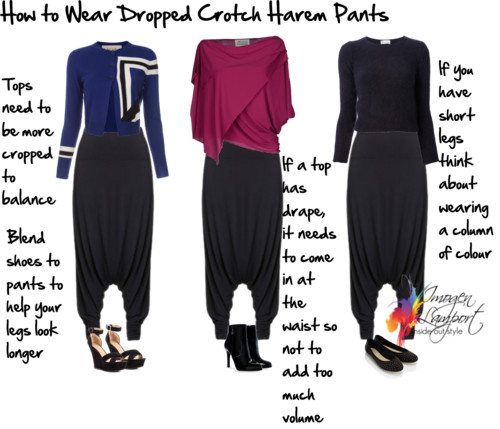 Black Pants, Crop Pants, Drop Crotch Pants, Plus Size Pants, Women