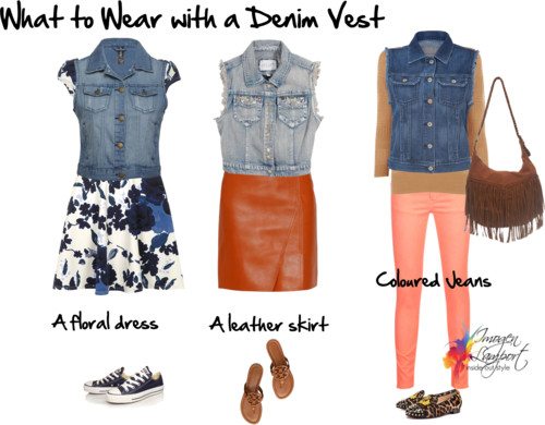 Denim vest looks best sale