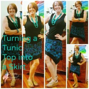 Turning a Tunic Top into a Skirt