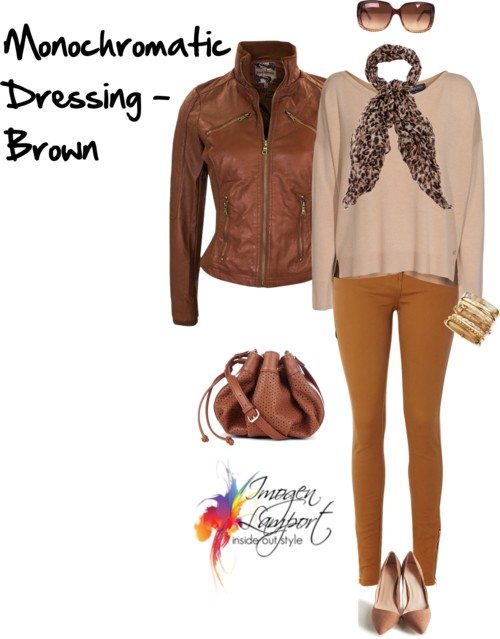 monochromatic dressing in brown