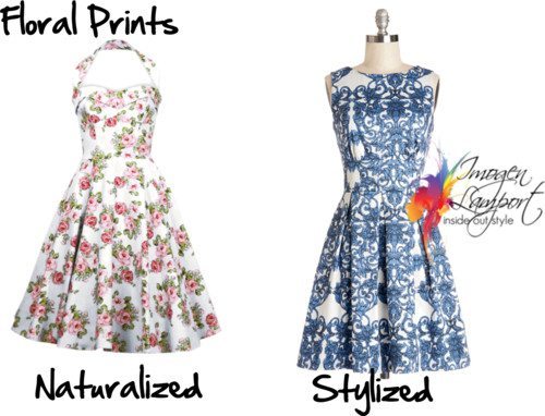 floral prints natural vs stylized