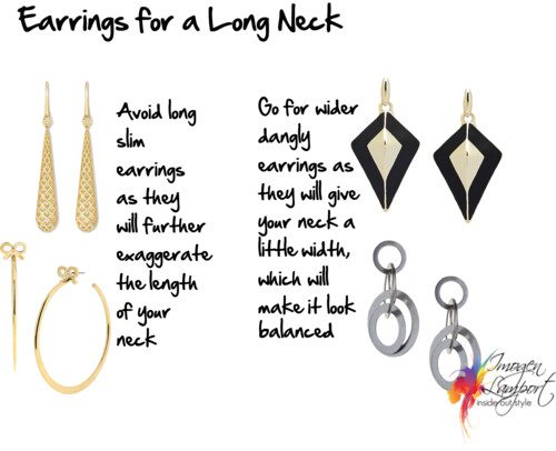 earrings for a long neck