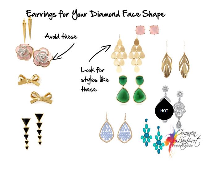 earrings for diamond shaped face