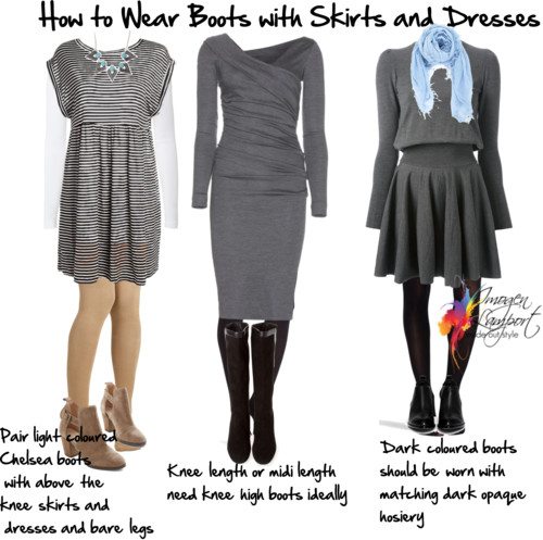 Shoes to wear with dresses in winter