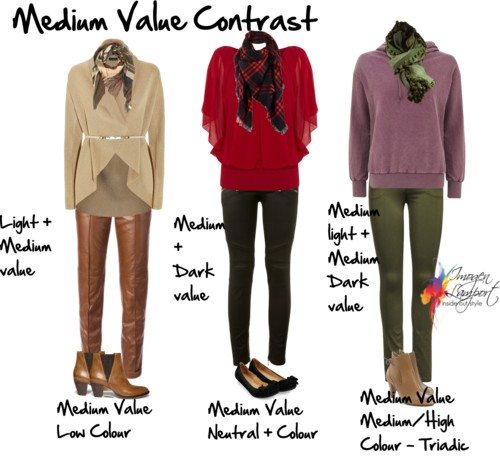 Medium value contrast