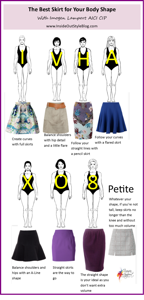 Skirt shapes for sales body types