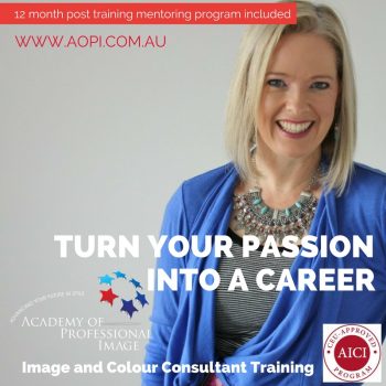 Personal Stylist, Personal Colour Analysis and Image Consultant training with Imogen Lamport of the Academy of Professional Image www.aopi.com.au online and classroom training available