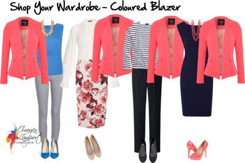 shop your wardrobe coloured blazer