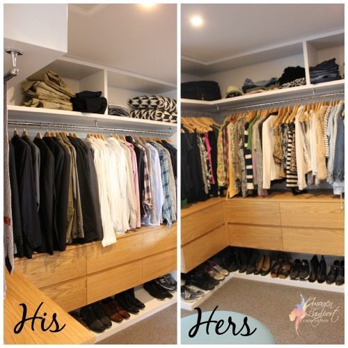 his and hers walk in closet