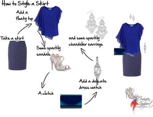 how to style a skirt for evening