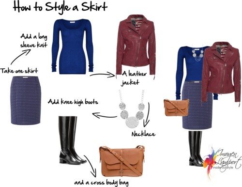 how to style a skirt winter