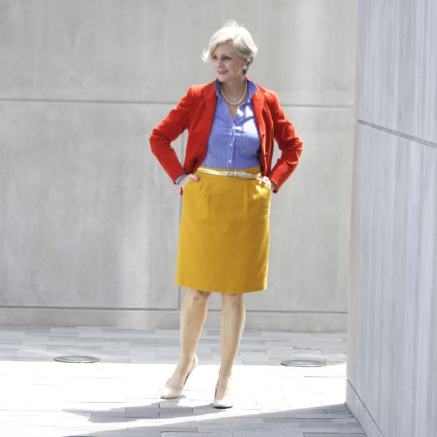 how to wear a skirt and tee - Style At A Certain Age