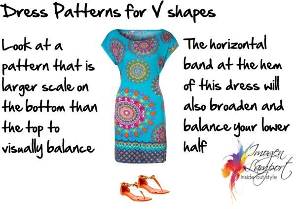 Dress pattern for V shape