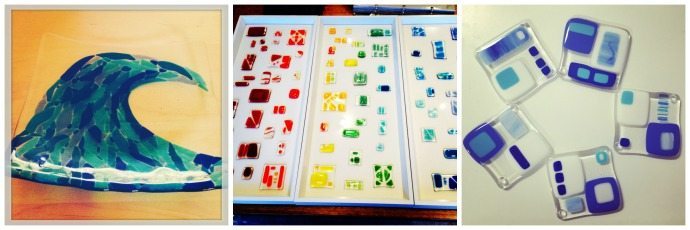 Fused glass artworks by Imogen Lamport