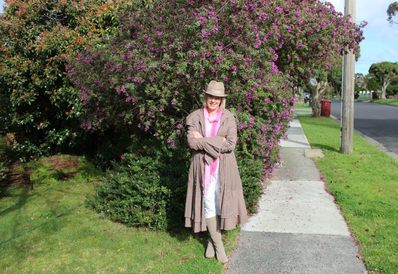 winter accessorizing with a hat