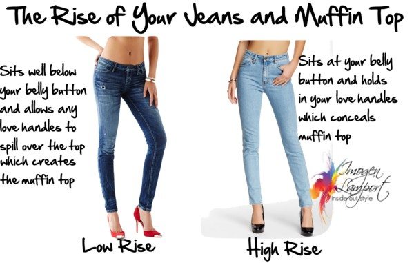 high waisted jeans muffin top