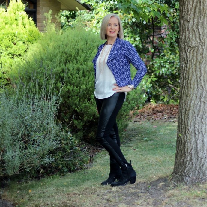 How to Style Leather Look Leggings Over 40 — Inside Out Style