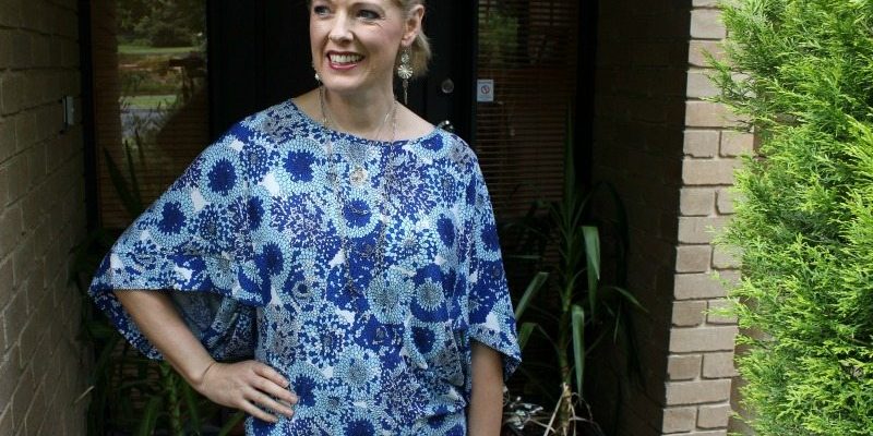 blue and white leona edmiston dress