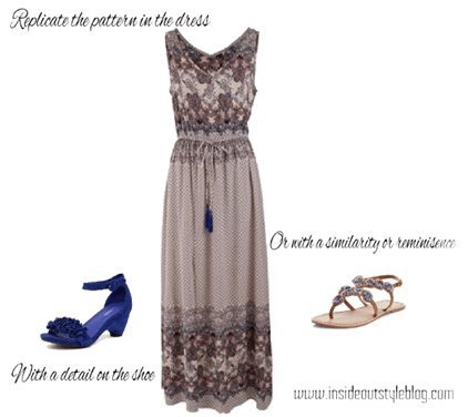 shoes for maxi dress