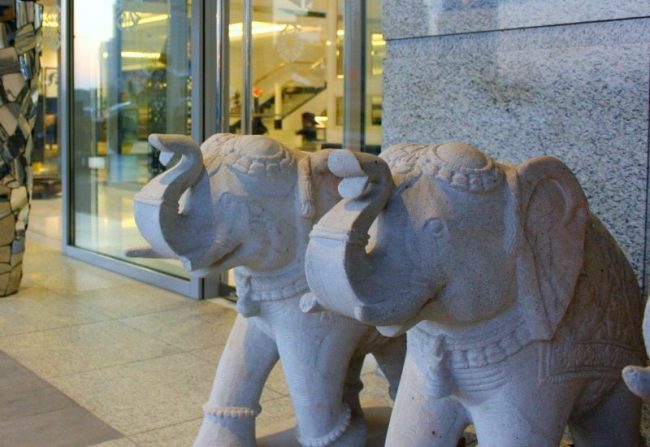 Entrance of the Taj Dubai hotel