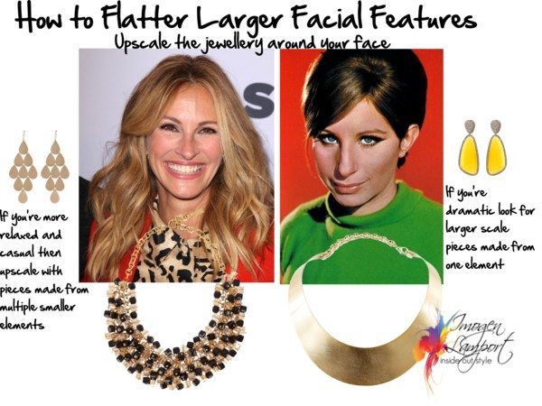 how to flatter larger facial features