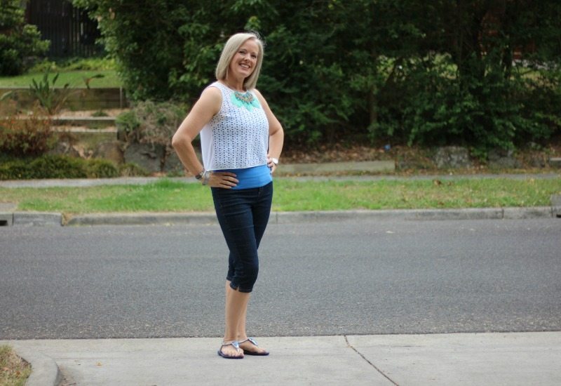 cropped top and clamdiggers cropped top and clamdiggers