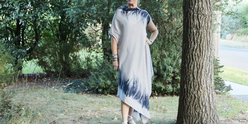 Asymmetrical dress by Alfia Galimova