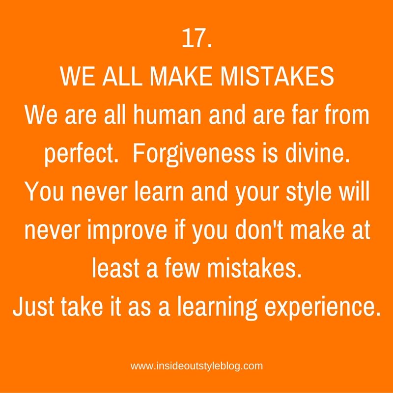 The Mistakes We Make