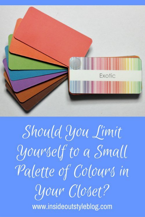 Should yo ulimit yourself to a small palette of colours in your closet?