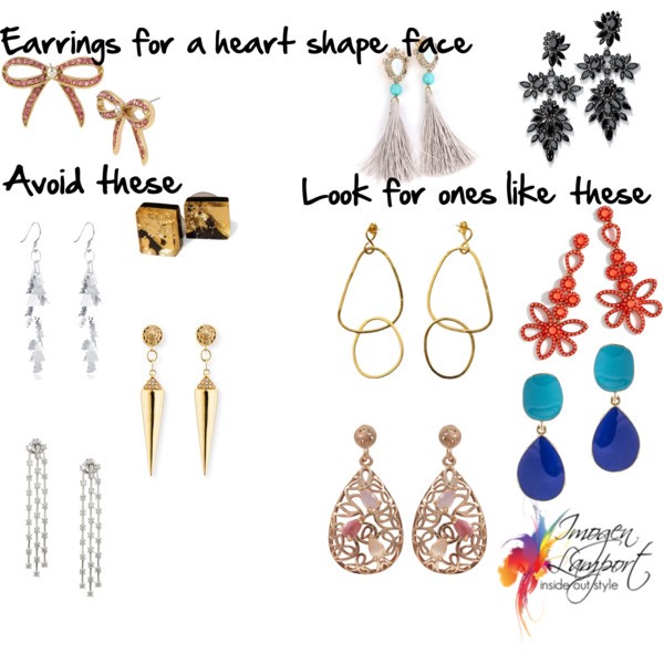 Choosing earrings for a heart shape face