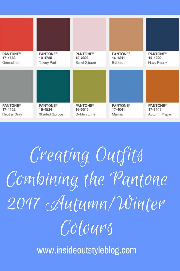 How to create outfits using the Pantone Autumn/Winter 2017 New York and London colours - click here to see examples