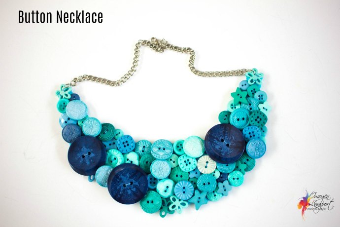 Easy DIY Button Necklace - make this necklace - instructions - click here