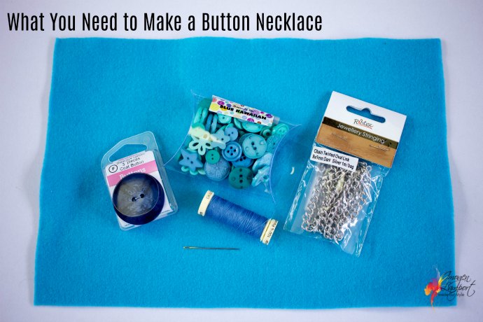 Easy DIY Button Necklace - make this necklace - instructions - click here