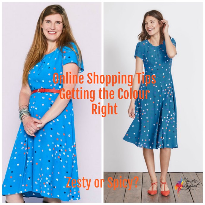 How to figure out what colour a garment is when online shopping - this is the Boden Calissa dress