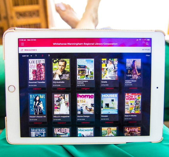 Borrow magazines from your local library digitally - read them on your tablet - the best reading apps