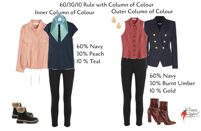 How to use the 60-30-10 proportion rule in creating outfits and mixing colours