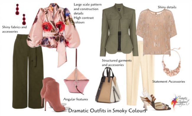 dramatic outfits How to Create Dramatic Outfits When Your Most Flattering Colours are Soft and Smoky