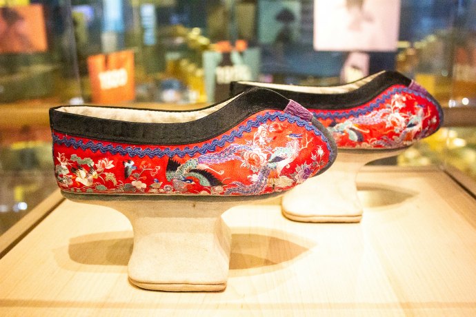 Manchu platforms at the Bata Shoe Museum