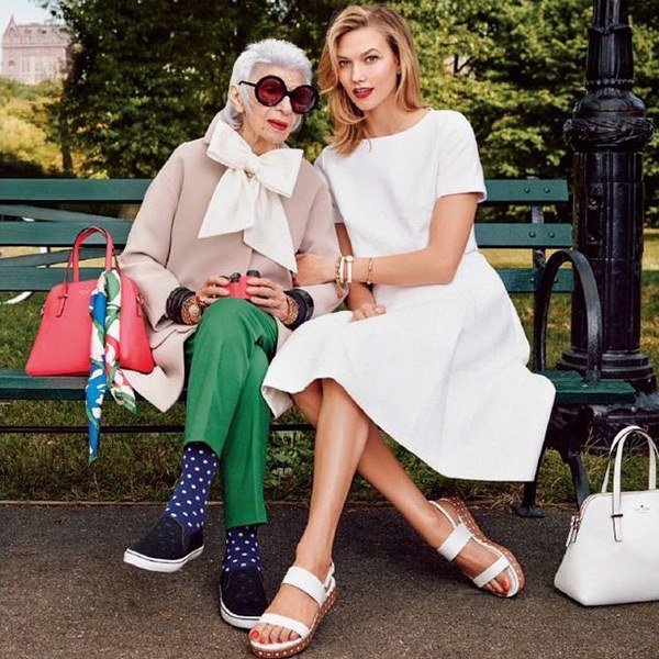 How to Style Sneakers - Iris Apfel in a Kate Spade advertisment