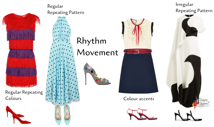 rhythm design principles on dresses